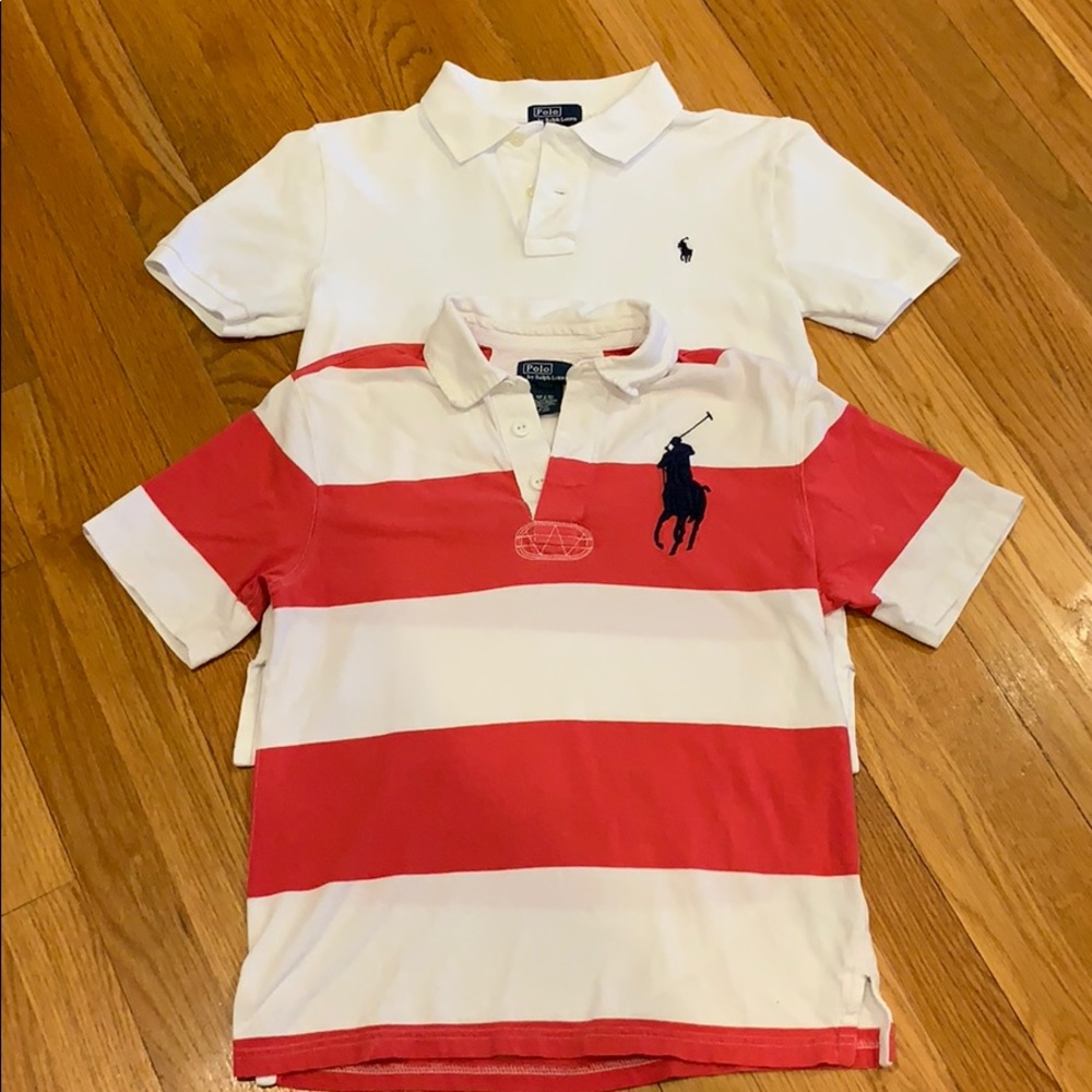 Lot 2 Boys Polo Ralph Lauren shirts size M 10.
